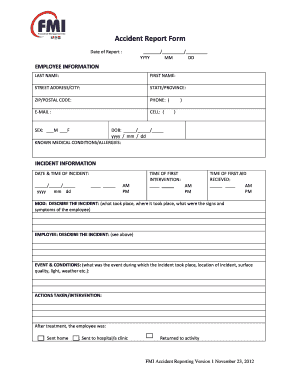 Accident Report Form