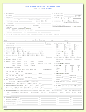 New Jersey Universal Transfer Form
