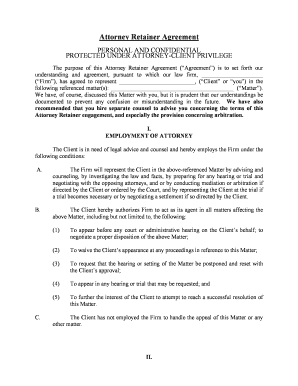 Attorney Retainer Agreement