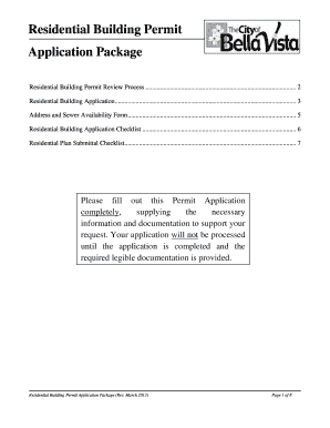 Residential Building Permit Application