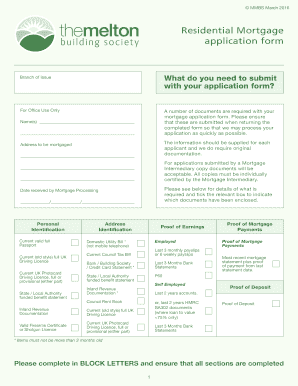 Residential Mortgage Application Form