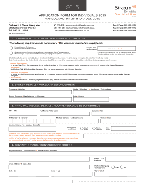 Stratum Benefits Application Form 2015