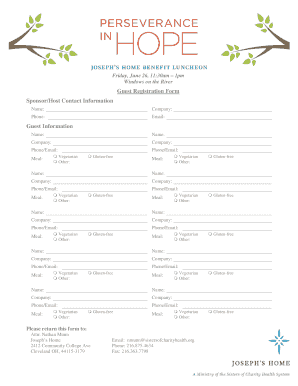 Event Guest Registration Form