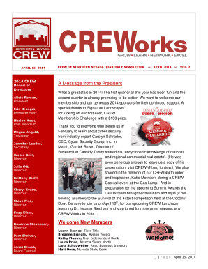 A Message from the President Welcome New Members - crewnn memberize