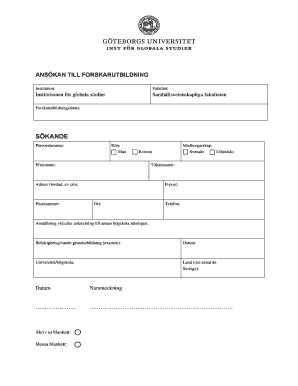 Application for Doctoral Studies