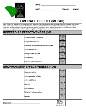 Music Performance Evaluation Form
