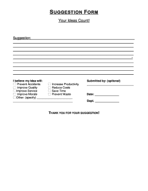Employee Suggestion Form