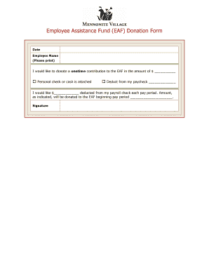 Employee Assistance Fund Donation Form
