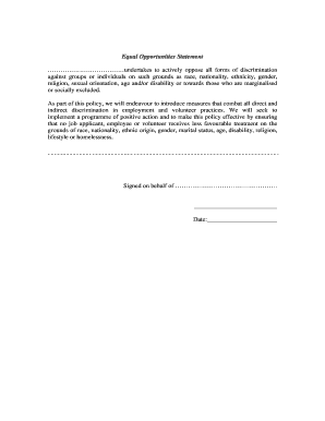 Equal Opportunities Statement