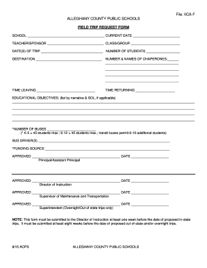Field Trip Request Form