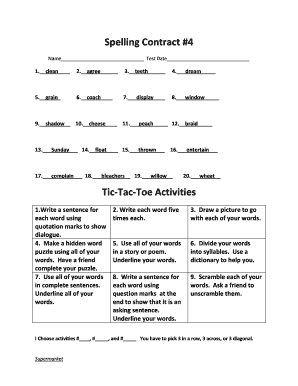 Spelling Contract