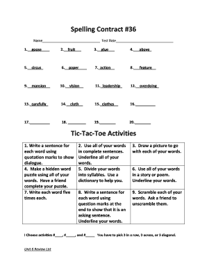 Spelling Contract