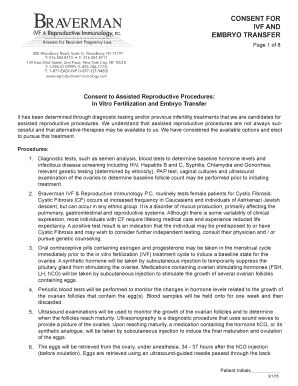 Braverman IVF Consent Form