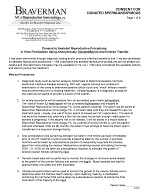 Consent for IVF with Donated Sperm