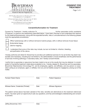 Consent for Treatment