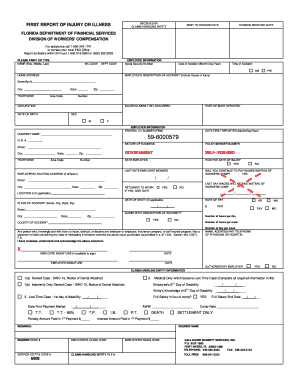 Florida First Report of Injury or Illness