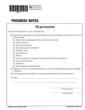 Hypertension Admission Criteria Form