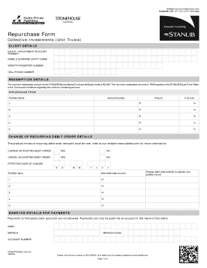 STANLIB Repurchase Form