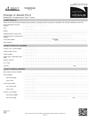 Change of Details Form