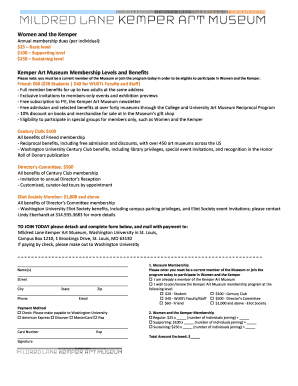Kemper Art Museum Membership Application