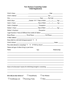 Child Registration Form