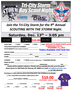 Scouting with the Storm Event Registration