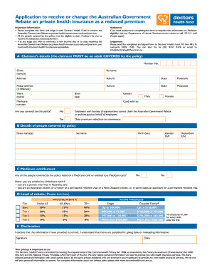 Australian Government Rebate on Private Health Insurance