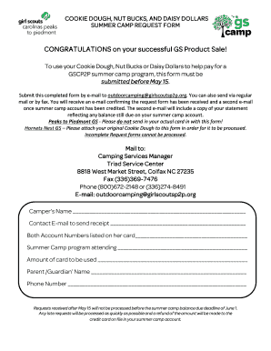 Summer Camp Request Form