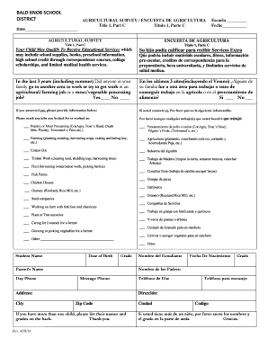 Agricultural Survey Form