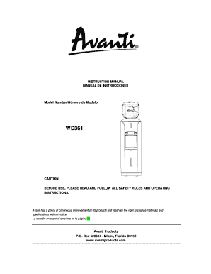Avanti Product Registration Card