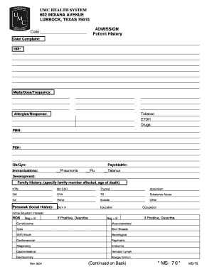 Patient Admission Form