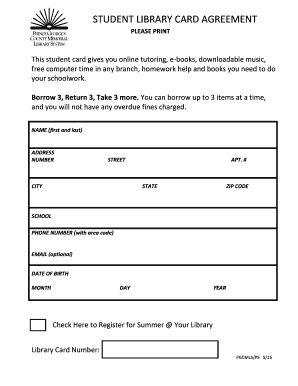 Student Library Card Agreement