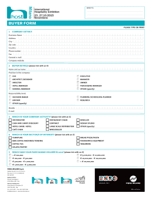 Host Buyer Form