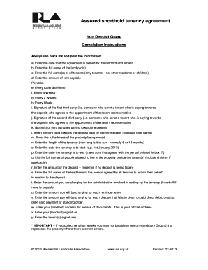 Assured Shorthold Tenancy Agreement