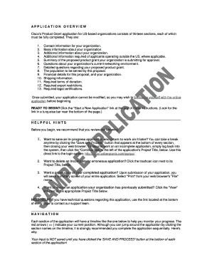 Cisco Product Grant Application
