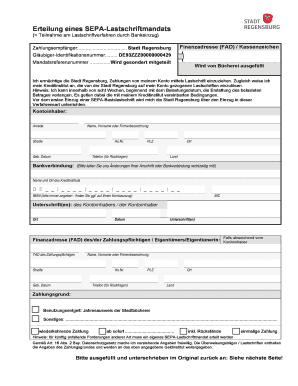 Erteilung eines SEPA-Lastschriftmandats