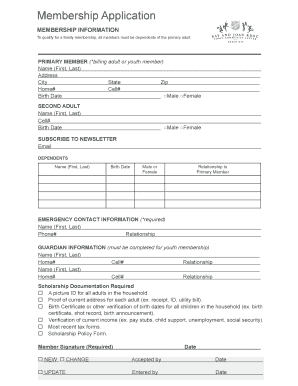 Membership Application Form