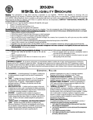 Minnesota High School League Eligibility Brochure