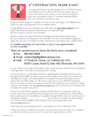 Agent Data Sheet and Background Questionnaire