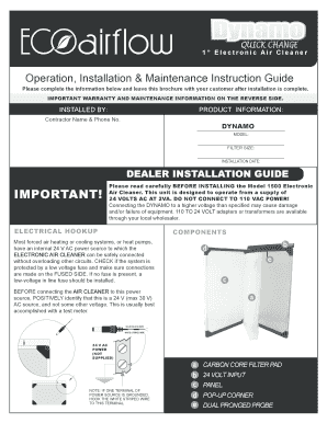 Electronic Air Cleaner Installation Guide