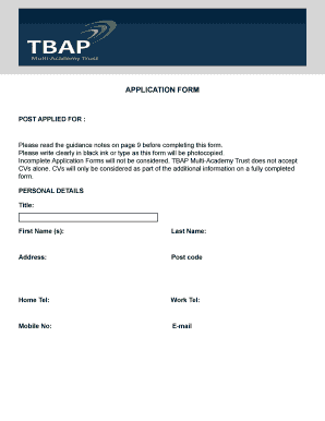 Teacher Application Form