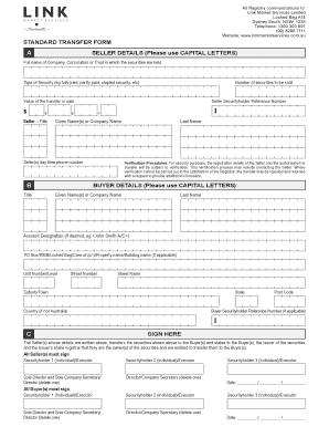 Standard Transfer Form