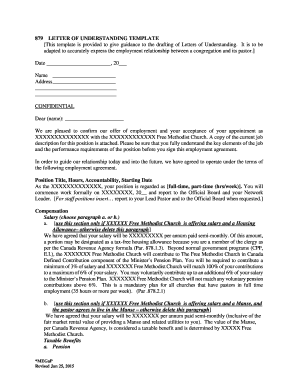 Confirmation of employment letter - 879 LETTER OF UNDERSTANDING TEMPLATE This template is ... - fmcic