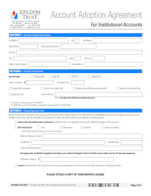 Kingdom Trust Account Adoption Agreement