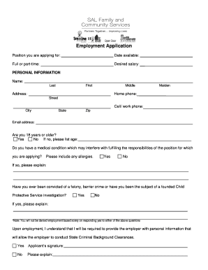 Employment Application Form