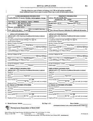 Pennsylvania Rental Application