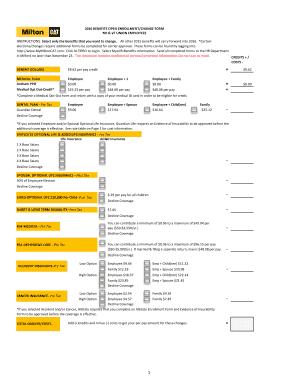 2016 Benefits Open Enrollment Form