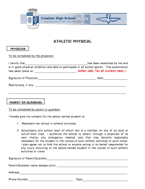 Athletic Physical Form