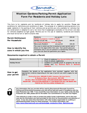 Wootton Gardens Parking Permit Application