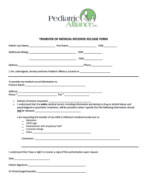 Medical Records Release Form
